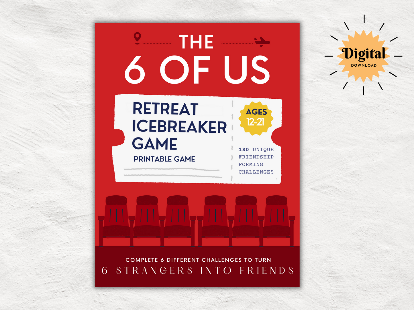 The Six of Us | Icebreaker Retreat Game for Ages 12+ | 180 Unique Challenges that will turn 6 Strangers into Friends | Youth & Adult Game