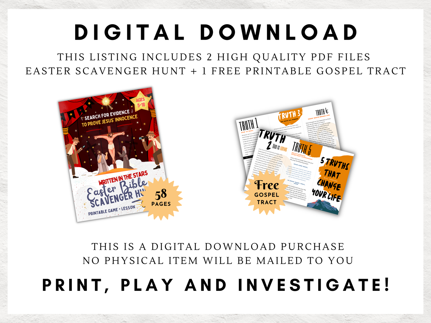 Easter Scavenger Hunt Game & Lesson for Children and Teens | Investigate the Crucifixion | Matthew 27 | Christian Game and Bible Lesson