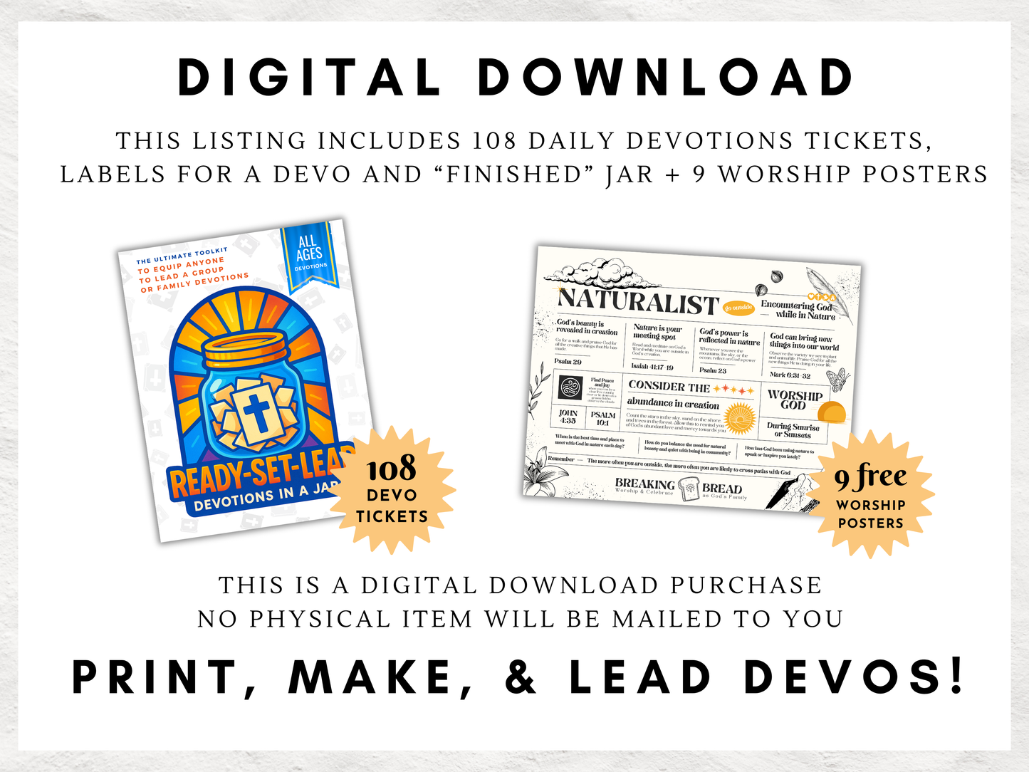 READY-SET-LEAD Devotions Jar | Christian Family & Group Devotions Toolkit | Essential Ministry Toolkit to Empower Anyone to Lead Devotions