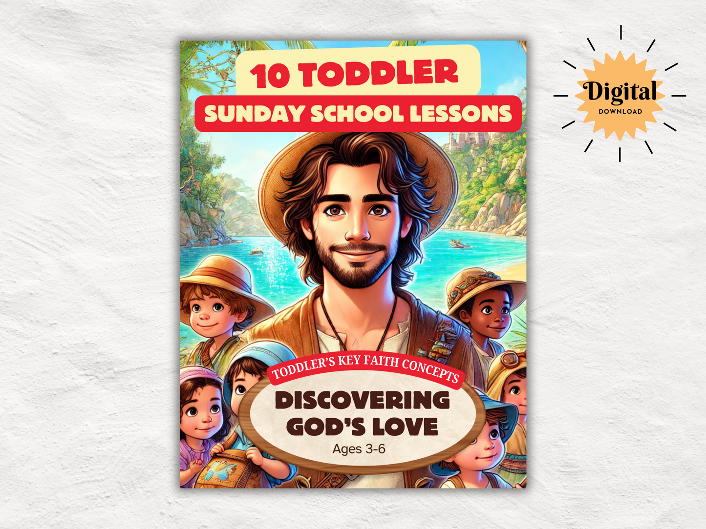 10 Toddler Sunday School Lessons Bundle | Preschool Key Faith Concepts | Printable Digital | Teaching God’s Love | Faith Based Activity
