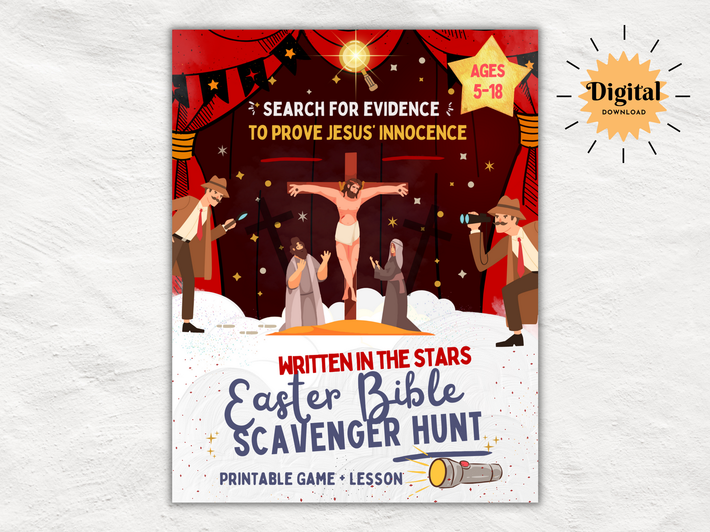 Easter Scavenger Hunt Game & Lesson for Children and Teens | Investigate the Crucifixion | Matthew 27 | Christian Game and Bible Lesson