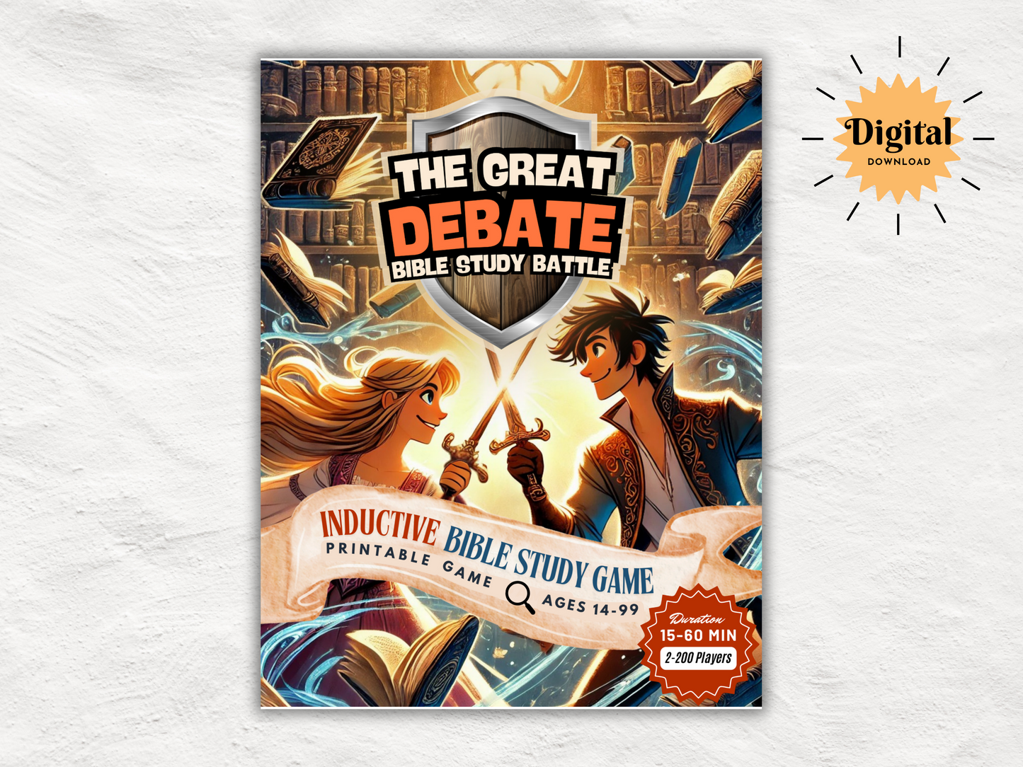 The Great Debate: Bible Study Battle β Inductive Bible Study Game, Christian Printable Game, Digital Youth Group Activity, Fun Bible Study