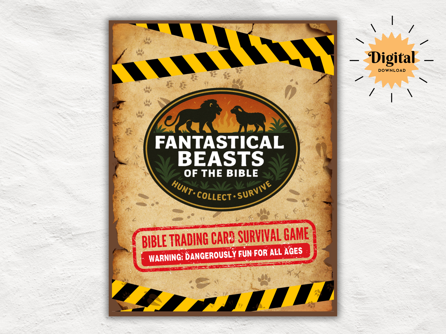 Fantastical Beasts of the Bible | Printable Survival Scavenger Hunt Game | Bible Trading Card | For Kids, Youth, VBS, Camps | 1-100+ Players