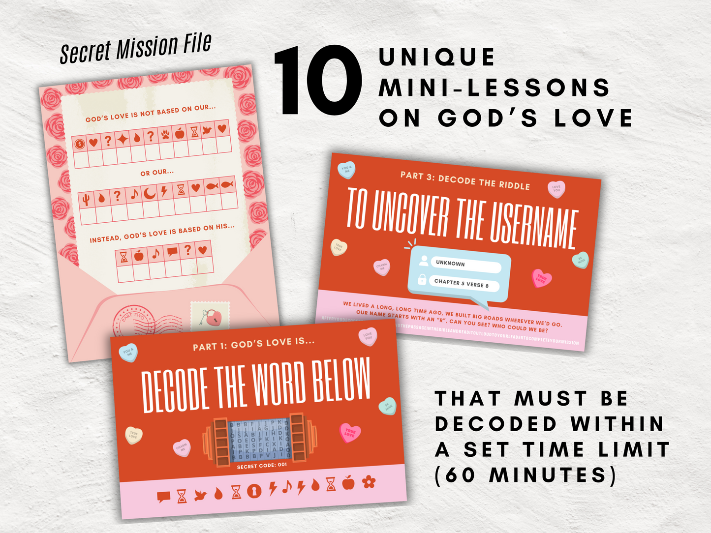 Ciphers and Secrets: Rediscovering God's Love - Christian Printable Game for Kids & Teens | Secret Code Based Scavenger Hunt Game and Lesson