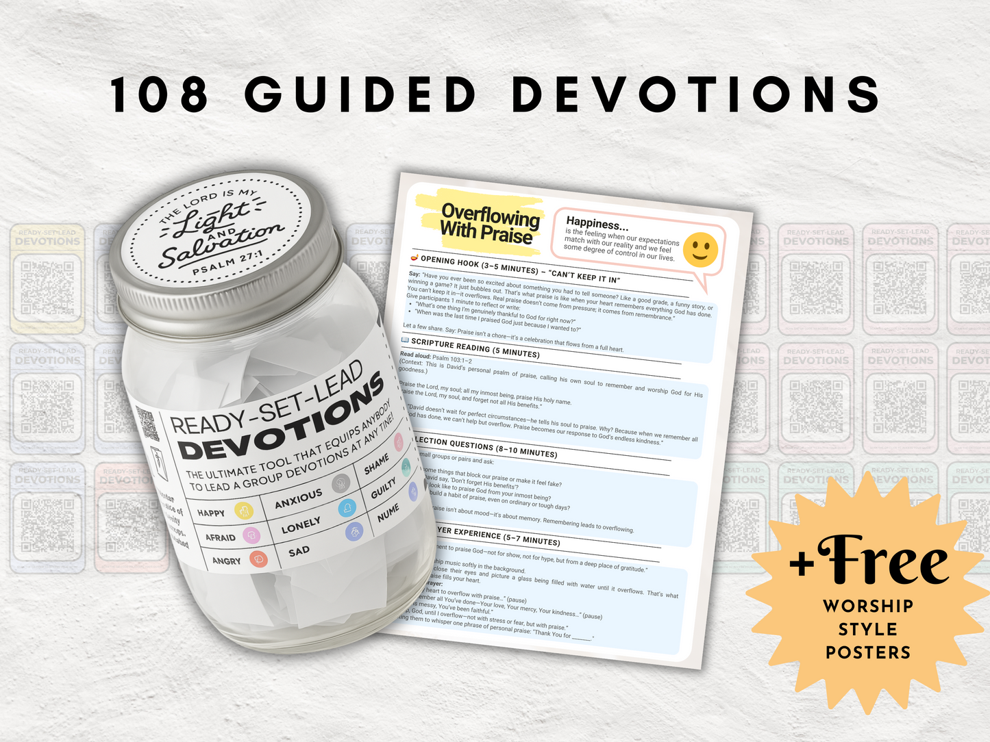 READY-SET-LEAD Devotions Jar | Christian Family & Group Devotions Toolkit | Essential Ministry Toolkit to Empower Anyone to Lead Devotions