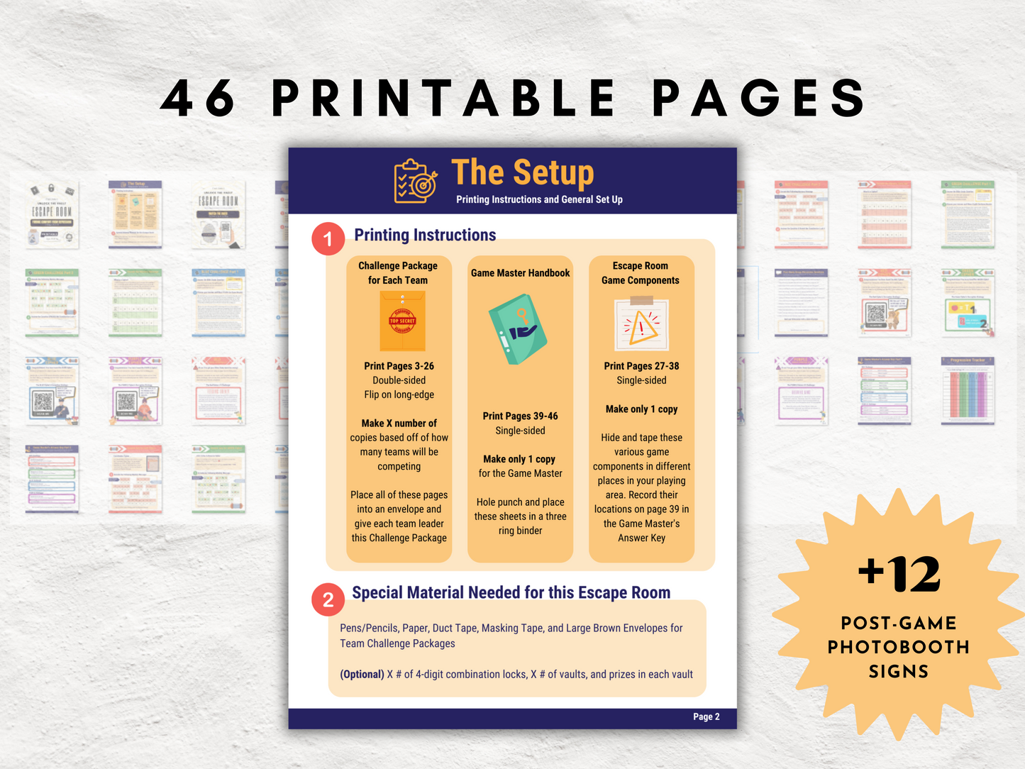 KJV Bible Study Escape Room Game | 1 Kings 19 | Unlocking God's Great Comfort | Church Printable Kit for Teens & Adults | Youth Group Game