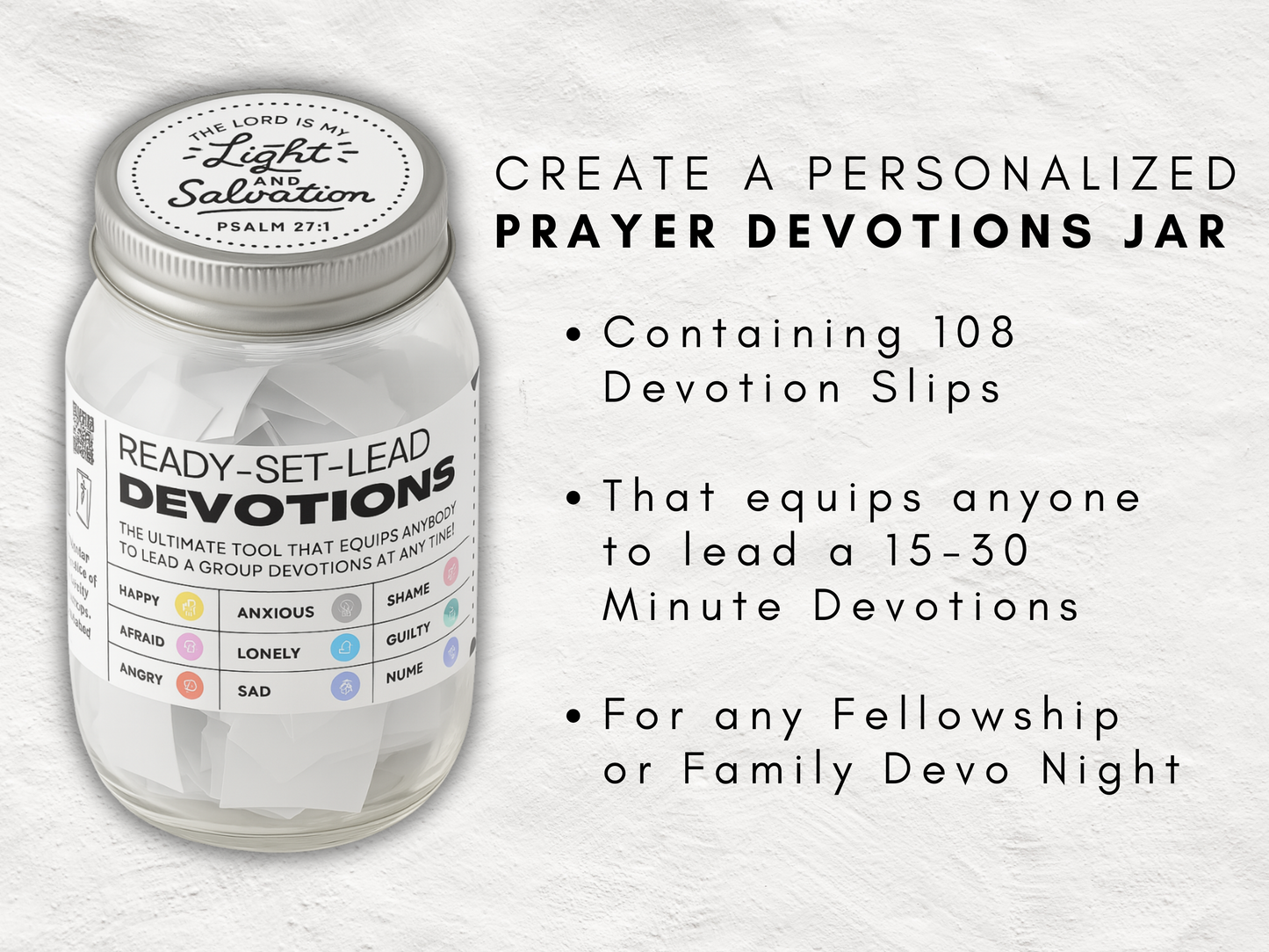 READY-SET-LEAD Devotions Jar | Christian Family & Group Devotions Toolkit | Essential Ministry Toolkit to Empower Anyone to Lead Devotions