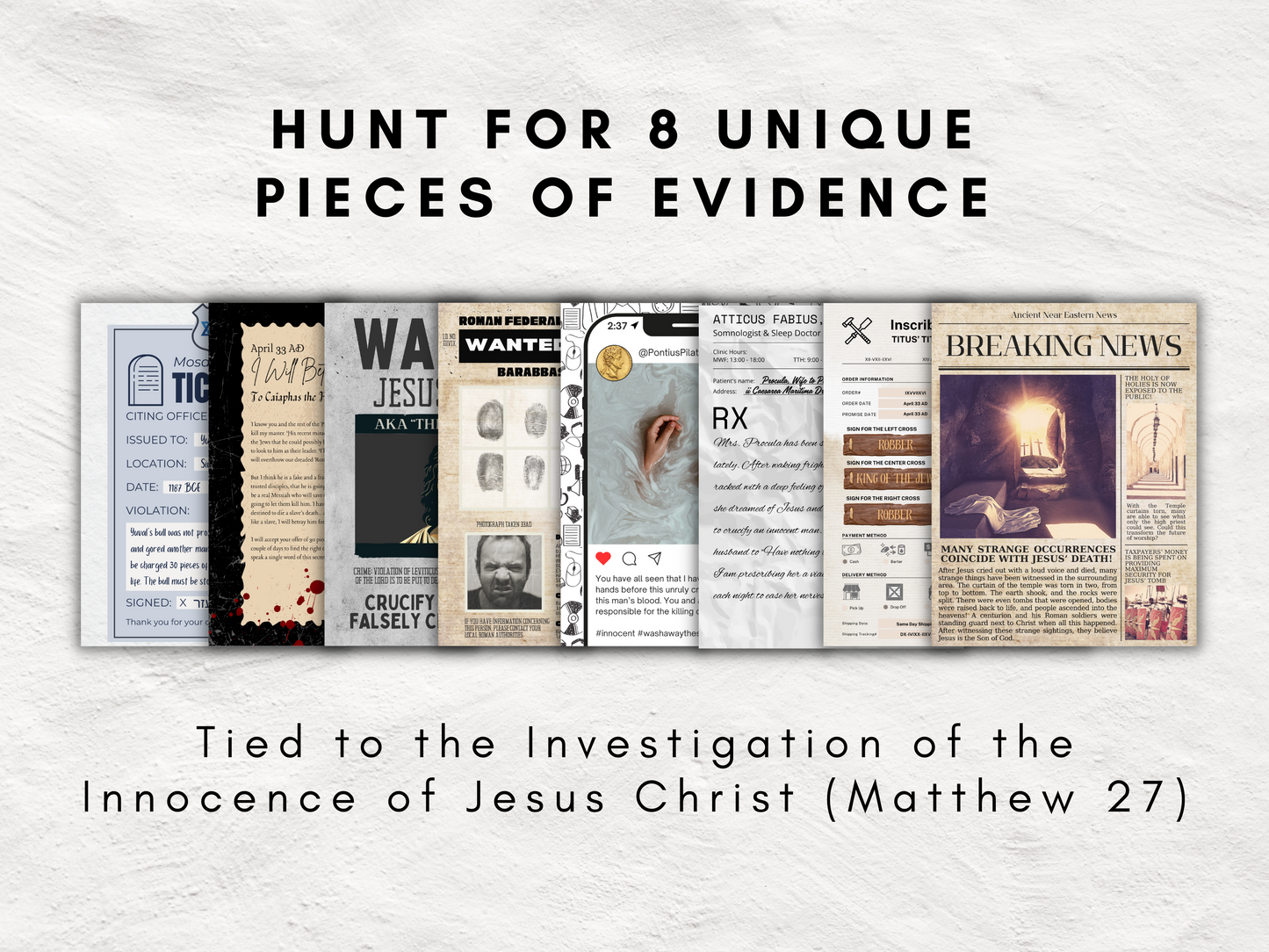 Easter Scavenger Hunt Game & Lesson for Children and Teens | Investigate the Crucifixion | Matthew 27 | Christian Game and Bible Lesson