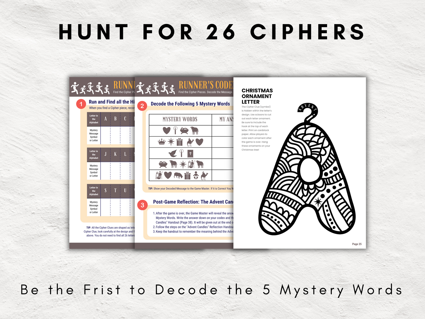 Advent Cipher Quest | Christmas Church Game | Unravelling the Mysterious Meaning Behind the Advent Candles | Scavenger Hunt for Kids & Teens