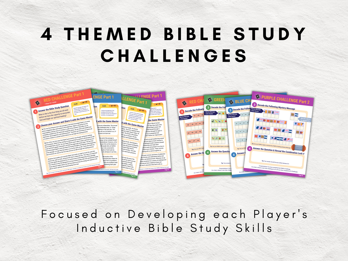 Bible Study Escape Room Game | 1 Kings 19 | Unlocking God's Great Comfort | Church Printable Kit for Teens & Adults | Youth Group Game