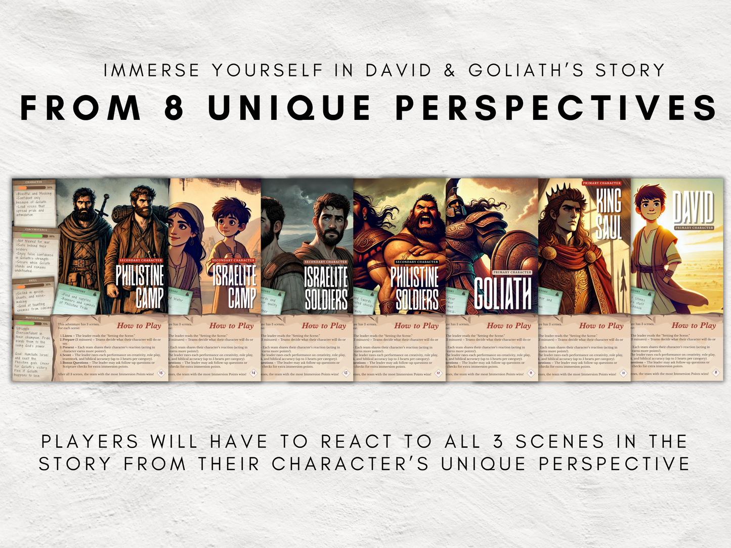 David & Goliath Bible Game | Immersive Christian Lesson for Youth and Sunday School | Printable Role-Playing Activity | Ages 10–18