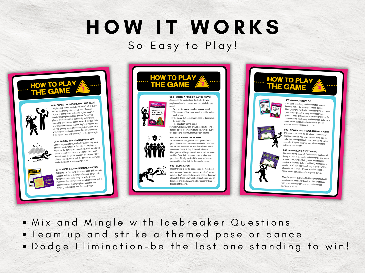 Survive the Zombie Paparazzi | The Most Viral, Silly & Memorable Icebreaker Game for All Ages | Printable Party Game | Digital Download