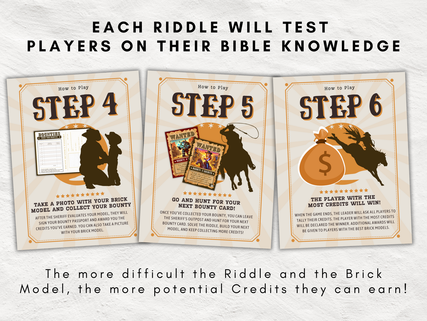 Brick Builder’s Bounty Hunt | Printable Christian Brick Building Bible Game | Church Event Activity for Kids, Teens & Adults | Bible Riddle