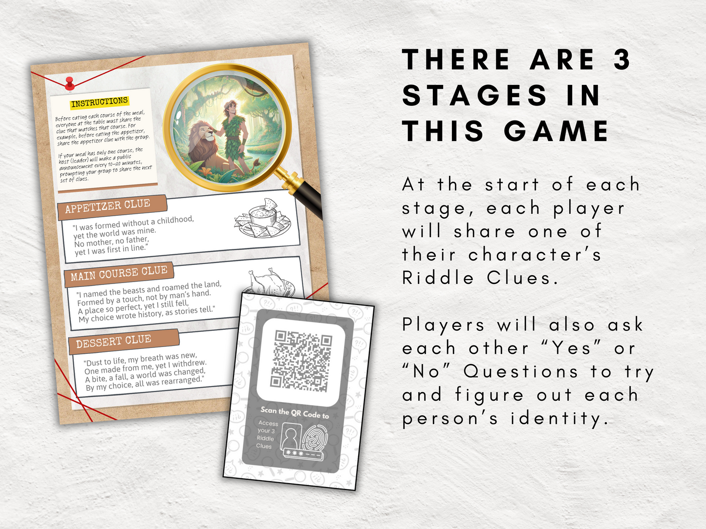 Secret Suspect: A Printable Bible Mystery Dinner Game | Old Testament Detective Game | 100 Bible Character Trading Cards | Bible Themed Game