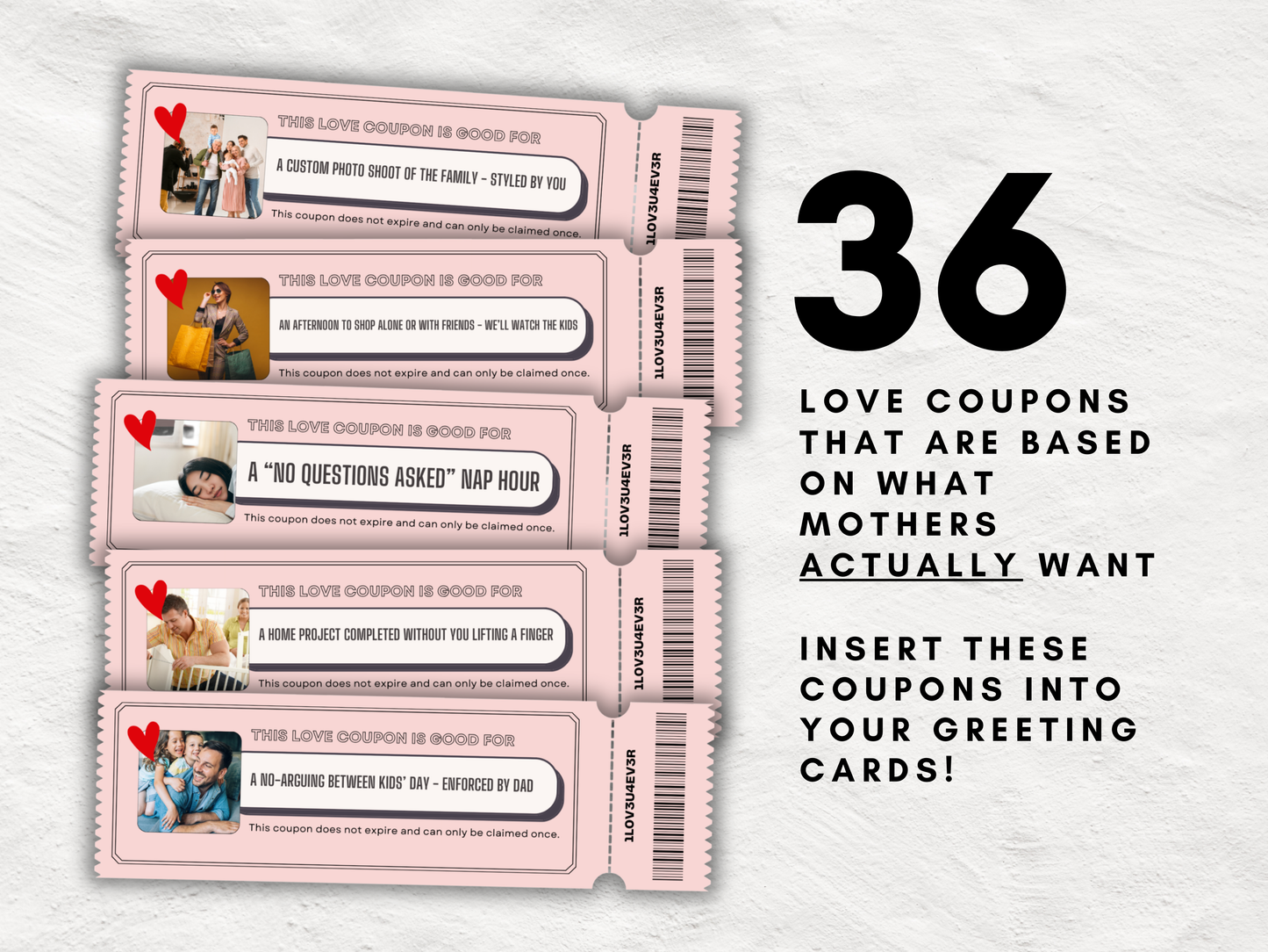 Ultimate Mother's Day Appreciation Bundle - 6 Unique Printable Gifts from Kids to Mothers, Coloring Cards, Love Coupons, Medals & More