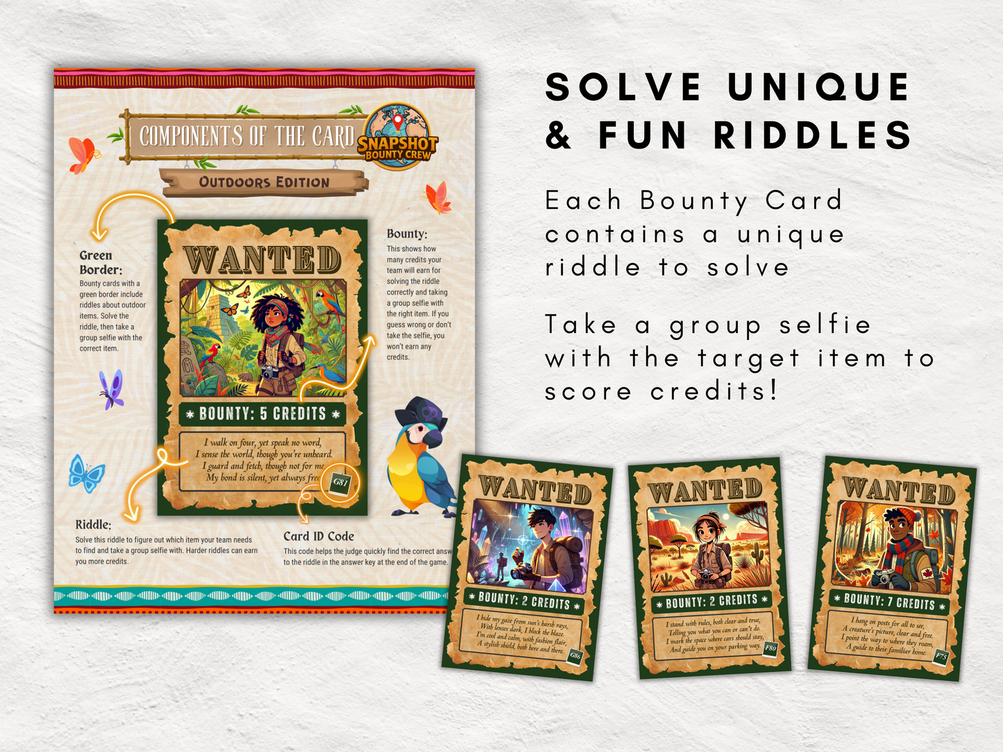 Snapshot Bounty Crew | Printable Riddle-Based Photo Scavenger Hunt Game | Indoor & Outdoor Team Icebreaker Game | All Ages Digital Download