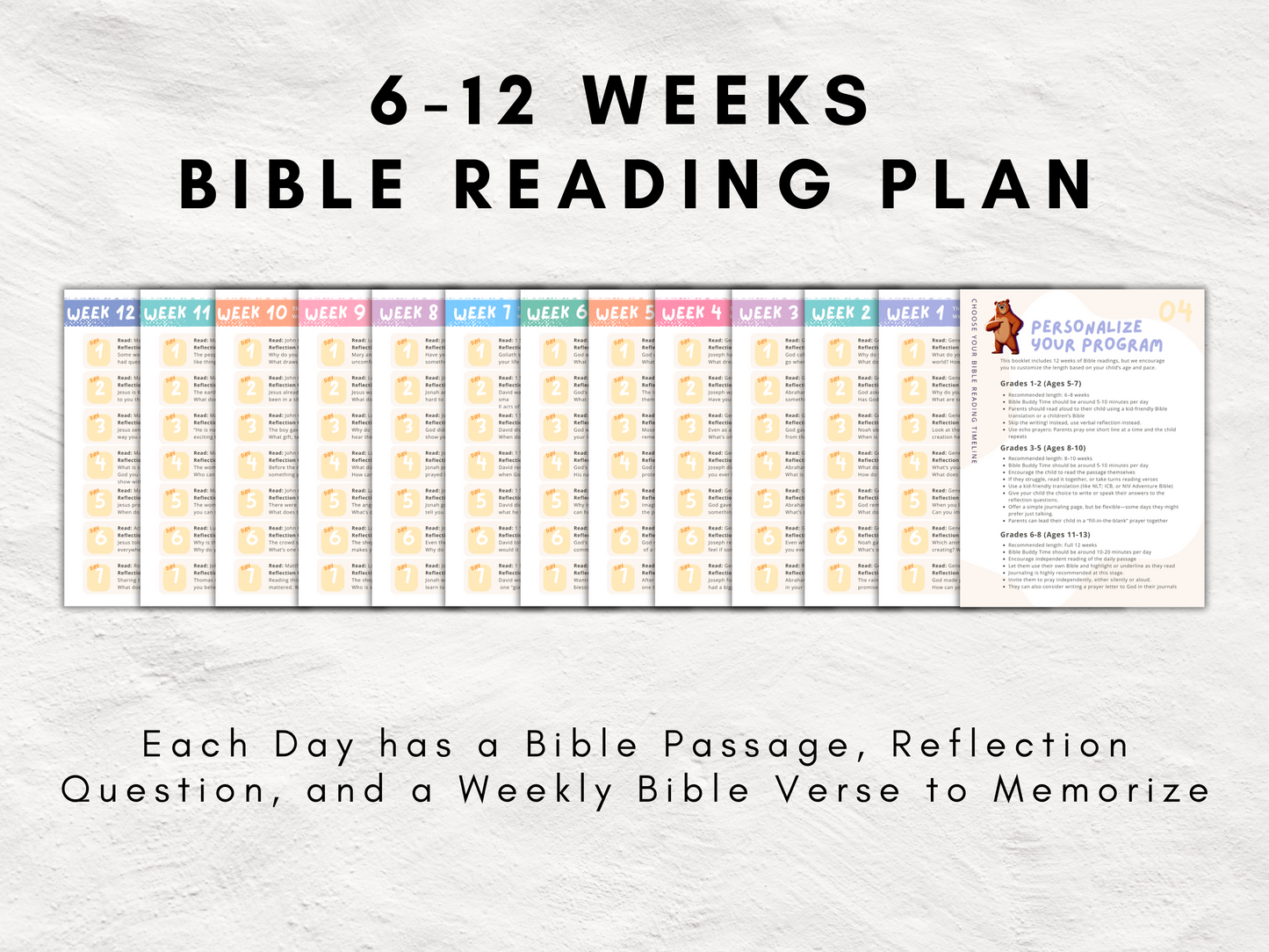 Bible Buddies Adoption Event Kit | Printable Kids Bible Reading Program | Christian Digital Download for Children's Church & Sunday School