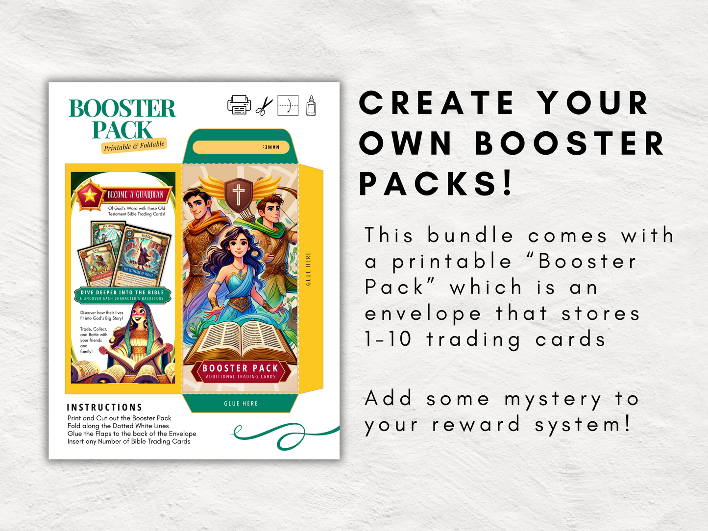 100 Printable Bible Trading Cards | Guardians of God's Word | New Testament | Christian Sunday School Reward & Collectable Game | All Ages