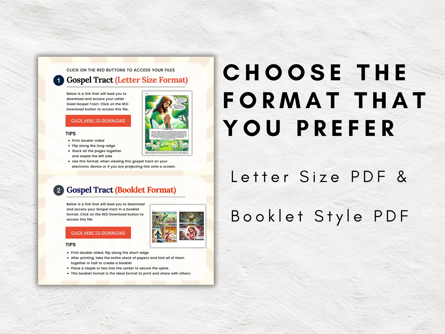 Comic Book Gospel Tract | 12 Page Graphic Novel to Share Jesus' Good News | Printable Evangelism Tool | Sinner's Prayer Included