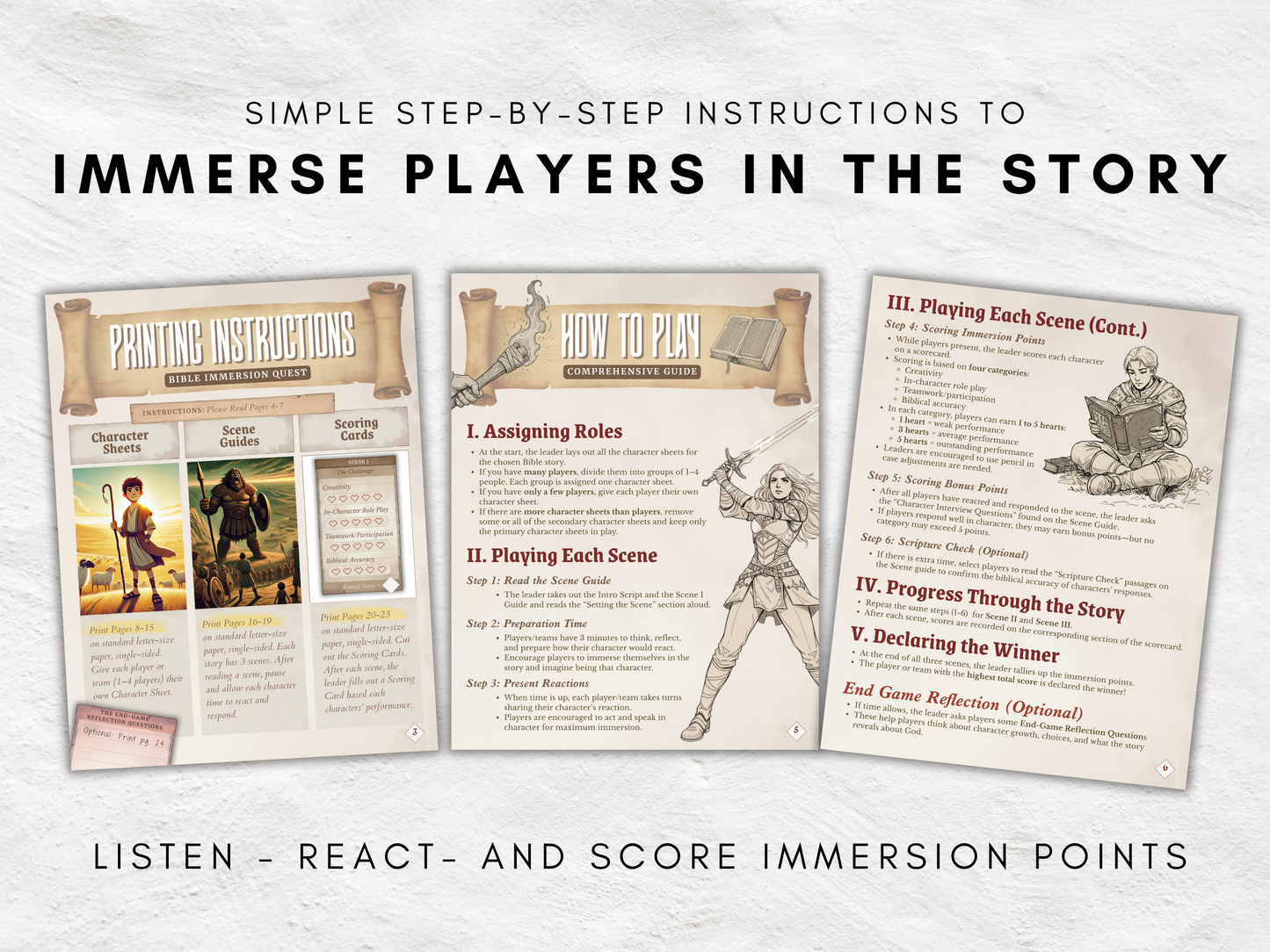 Bible Immersion Quest: News of Jesus’ Birth | Printable Christian Role-Playing Lesson & Game + 20 Photo Booth Signs | Ages 10–18