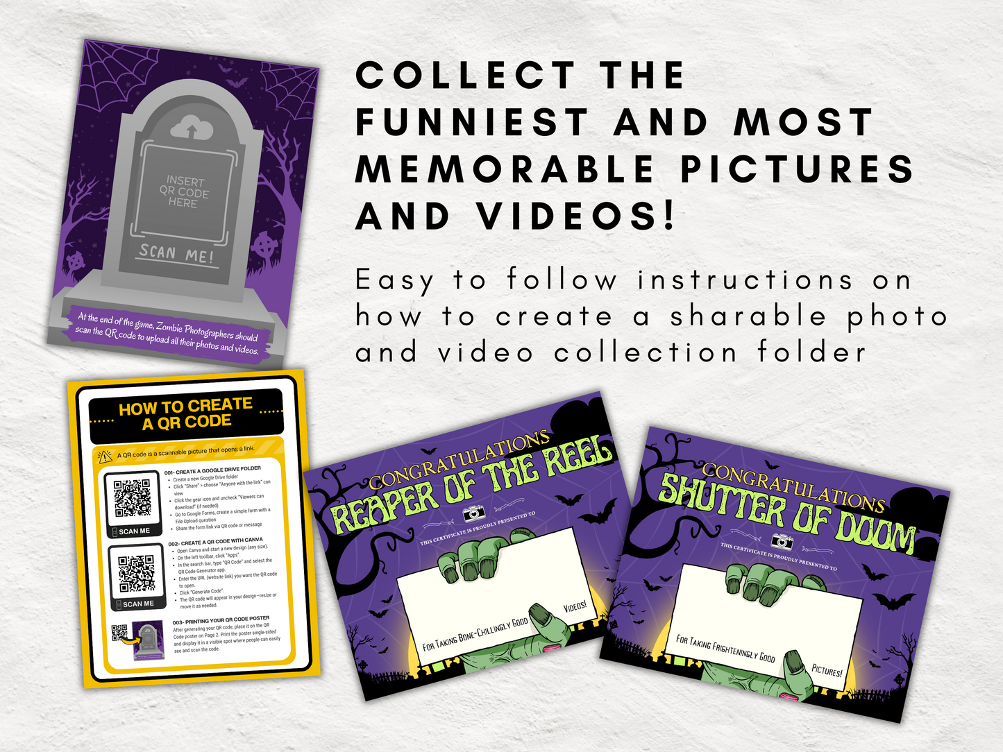 Survive the Zombie Paparazzi | The Most Viral, Silly & Memorable Icebreaker Game for All Ages | Printable Party Game | Digital Download