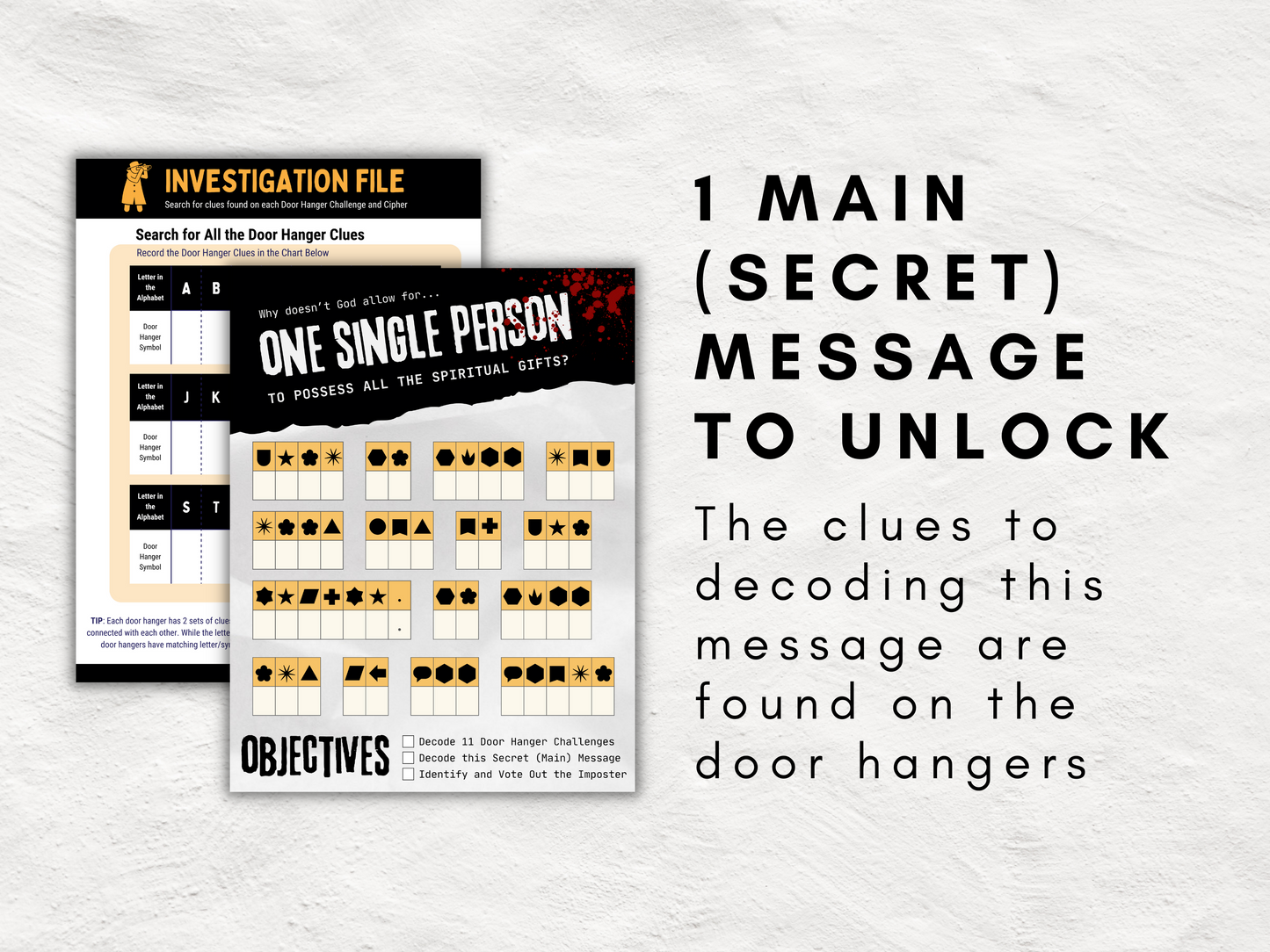 Uncover Your Spiritual Gifts | Imposter Among Us Printable Youth Group Game | Murder Mystery Team Builder Church Game | Spiritual Gift Test