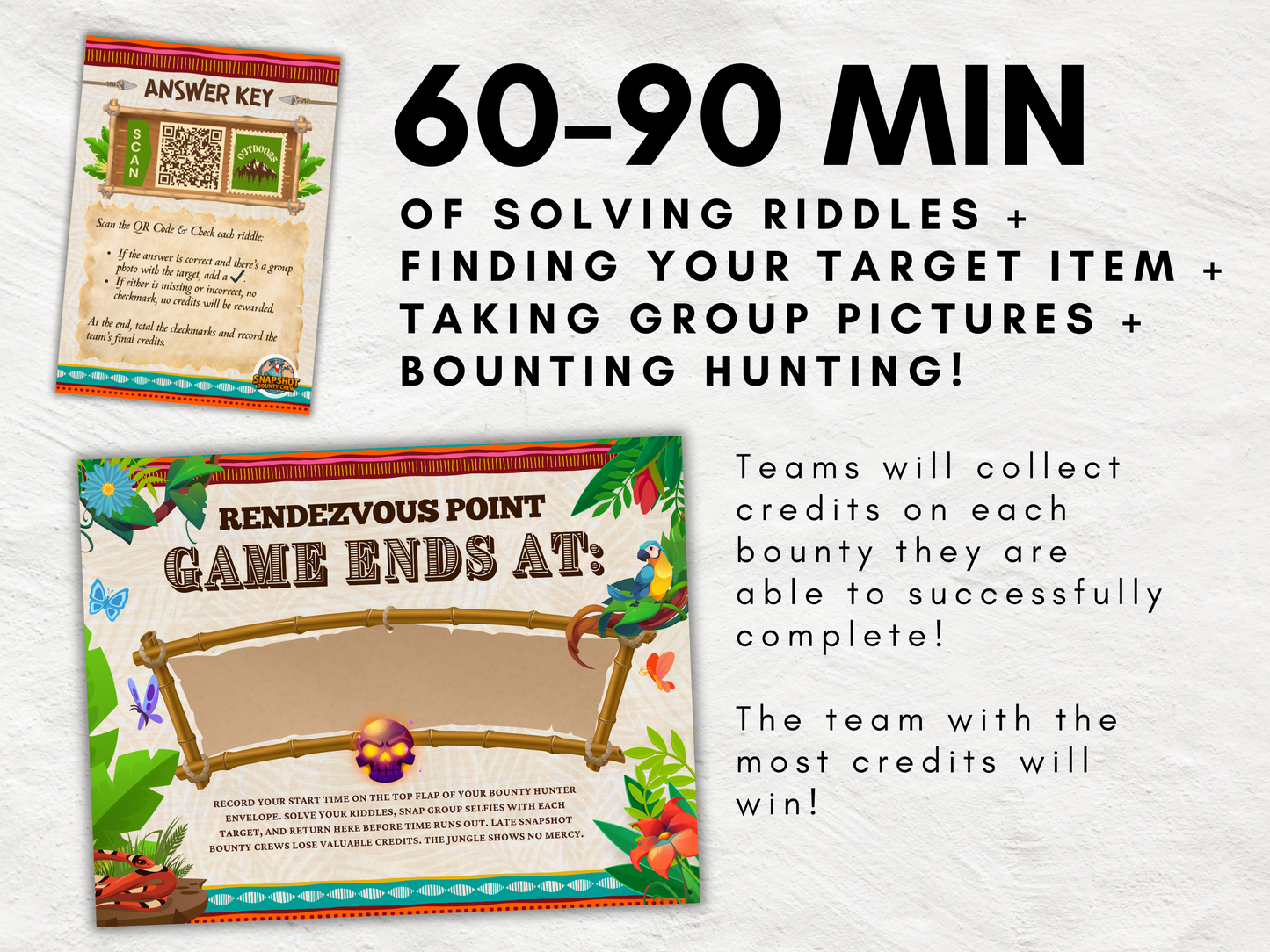Snapshot Bounty Crew | Printable Riddle-Based Photo Scavenger Hunt Game | Indoor & Outdoor Team Icebreaker Game | All Ages Digital Download