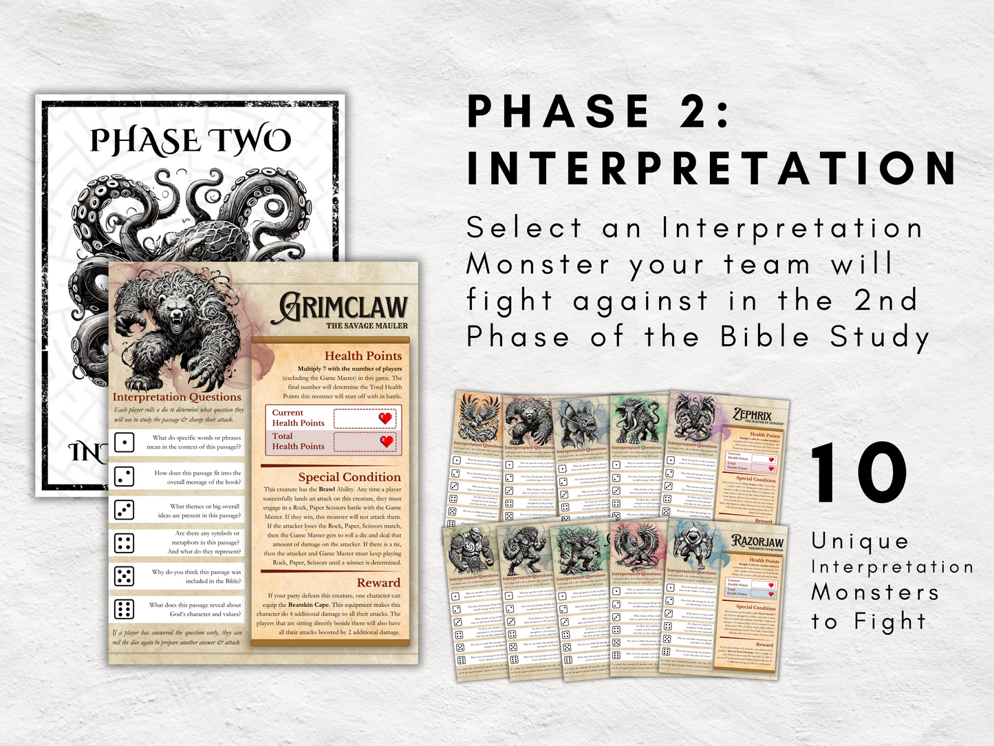 Doctrines and Dragons | Printable Inductive Bible Study Game | Tactical Turn-Based Team Game for Bible Study | Church & Youth Group Game