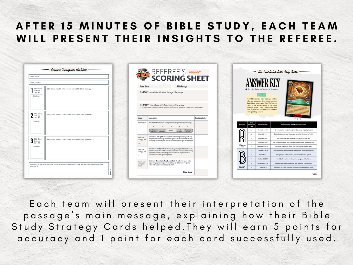 The Great Debate: Bible Study Battle β Inductive Bible Study Game, Christian Printable Game, Digital Youth Group Activity, Fun Bible Study