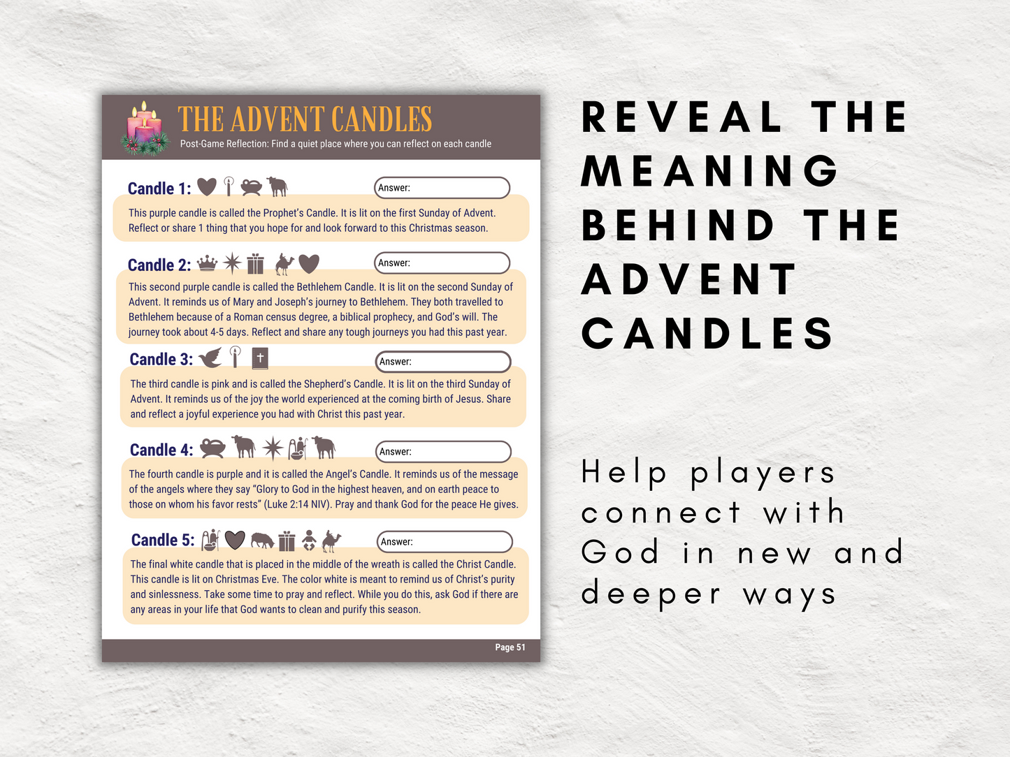Advent Cipher Quest | Christmas Church Game | Unravelling the Mysterious Meaning Behind the Advent Candles | Scavenger Hunt for Kids & Teens