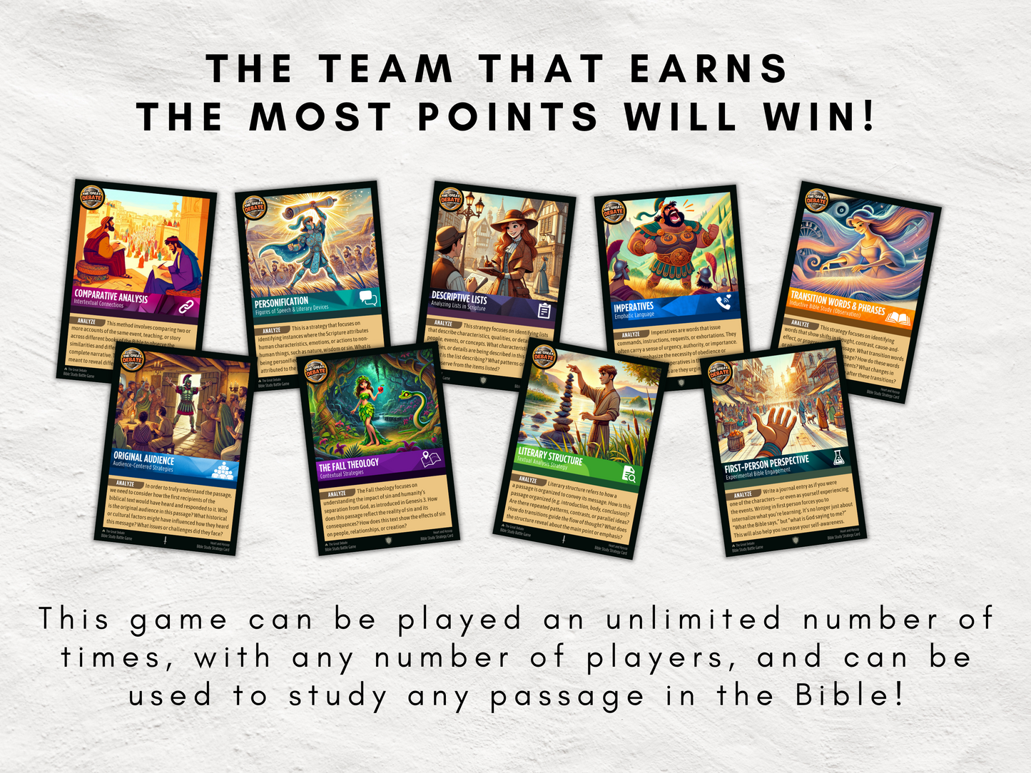 The Great Debate: Bible Study Battle β Inductive Bible Study Game, Christian Printable Game, Digital Youth Group Activity, Fun Bible Study