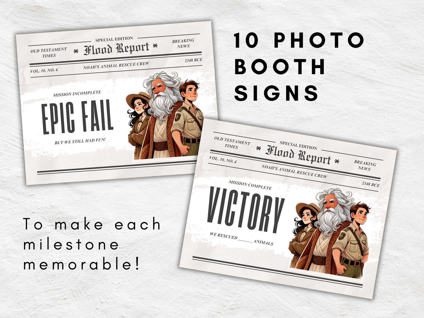 Bible Verse Memorization Game for Sunday School | Christian Kids Educational Game with Animal Trading Cards, Posters, and Photobooth Signs