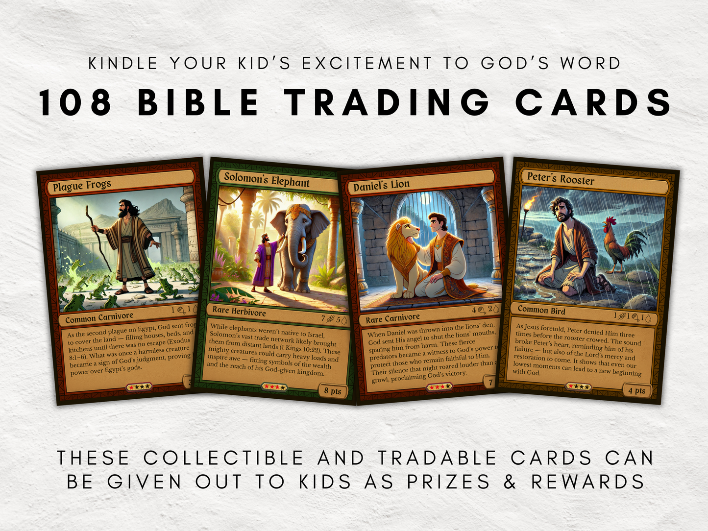 Fantastical Beasts of the Bible | Printable Survival Scavenger Hunt Game | Bible Trading Card | For Kids, Youth, VBS, Camps | 1-100+ Players