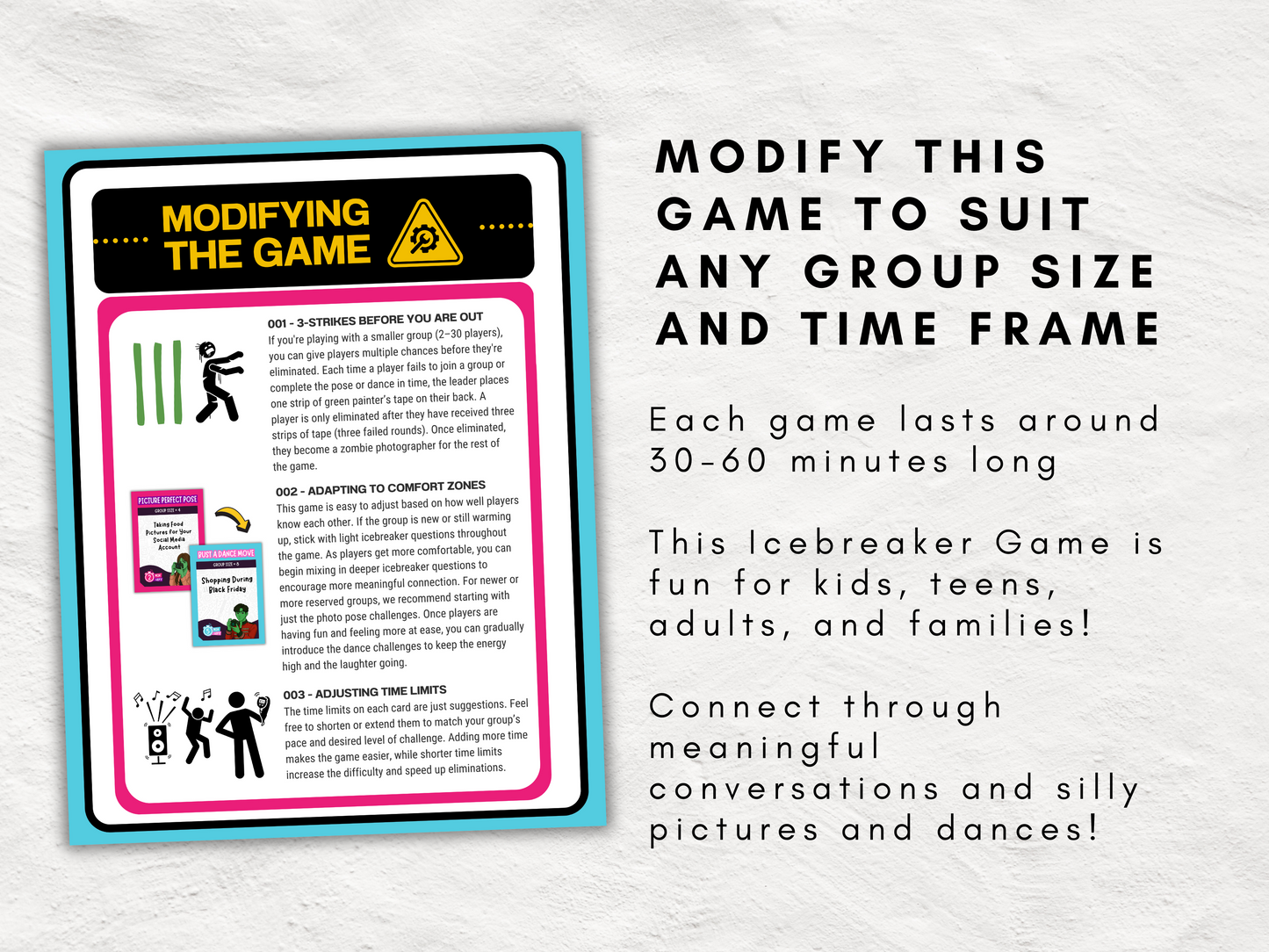 Survive the Zombie Paparazzi | The Most Viral, Silly & Memorable Icebreaker Game for All Ages | Printable Party Game | Digital Download