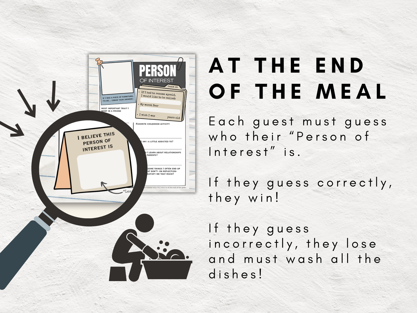 Dinner Detective Icebreaker Game | Lives Out | Fun Group Activity with 10 Menus, QR Code Recipes, and Conversation Starters | All Ages