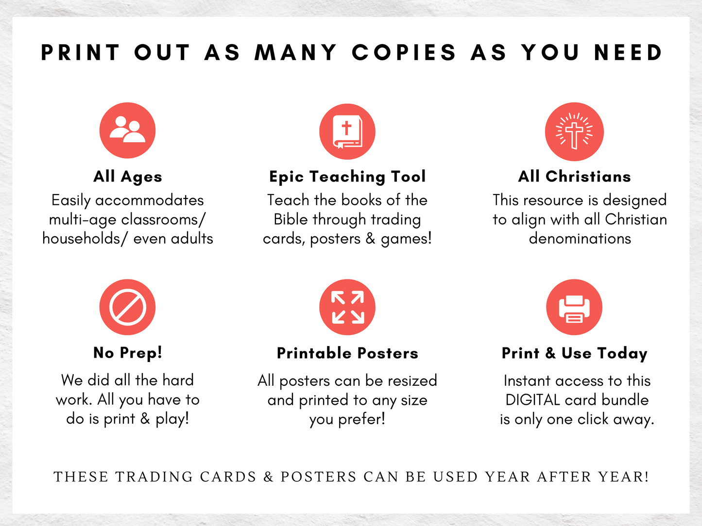 Vault66 Bible Trading Cards & Posters Bundle | 66 Book Set | Bible Overview Printables + Games | Kids + Teen Christian Classroom Resource