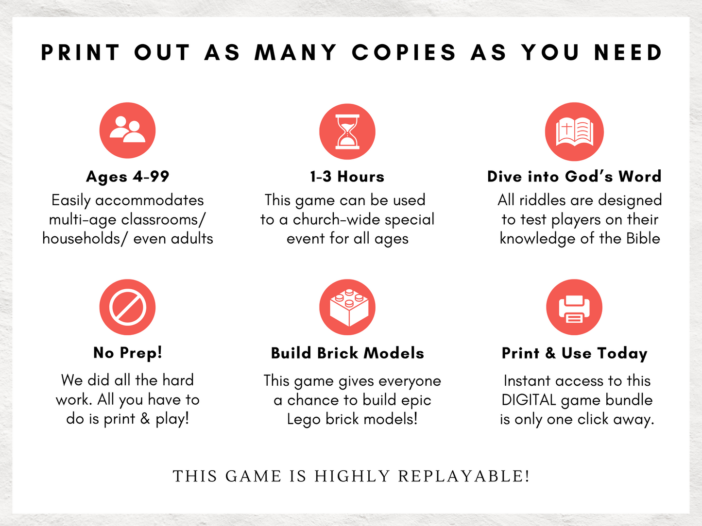 Brick Builder’s Bounty Hunt | Printable Christian Brick Building Bible Game | Church Event Activity for Kids, Teens & Adults | Bible Riddle
