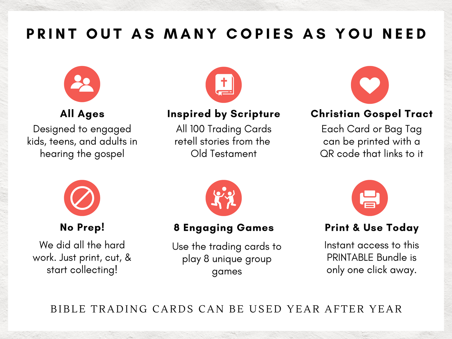 100 Printable Bible Trading Cards | Guardians of God's Word | New Testament | Christian Sunday School Reward & Collectable Game | All Ages