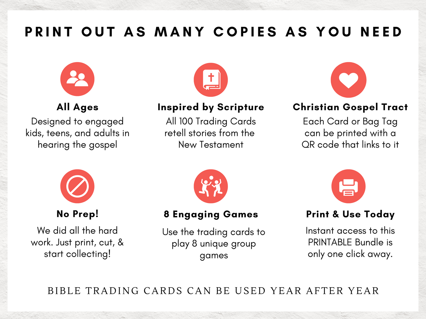 100 Printable Bible Trading Cards | Guardians of God's Word | New Testament | Christian Sunday School Reward & Collectable Game | All Ages