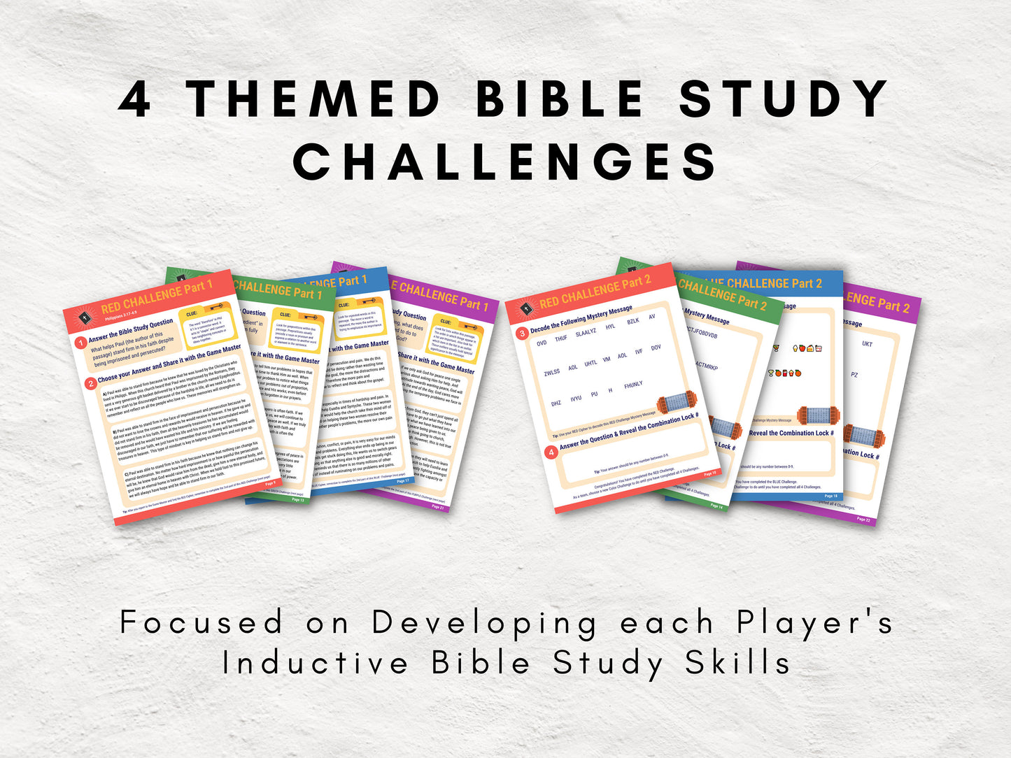 Bible Study Escape Room Game | Philippians 3-4 | Fun Escape Room Printable Kit for Teens & Adults | Youth Group Game | Unlock the Vault
