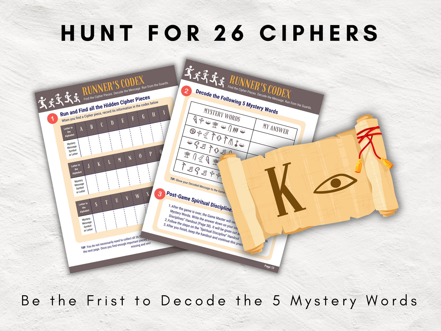 Temple Run | Scavenger Hunt Kit | Easter Egg Hunt | Children and Youth Ministry Game | Prayer of Examen Spiritual Discipline | Printable