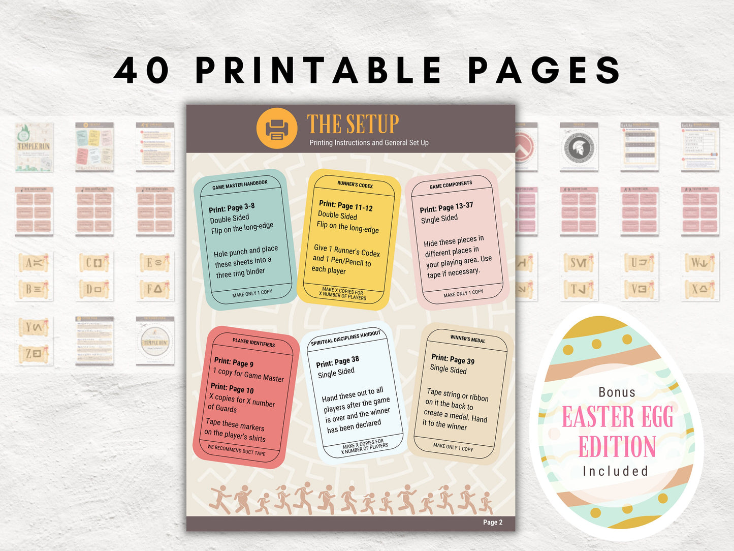 Temple Run | Scavenger Hunt Kit | Easter Egg Hunt | Children and Youth Ministry Game | Nature Walk Spiritual Discipline | Printable