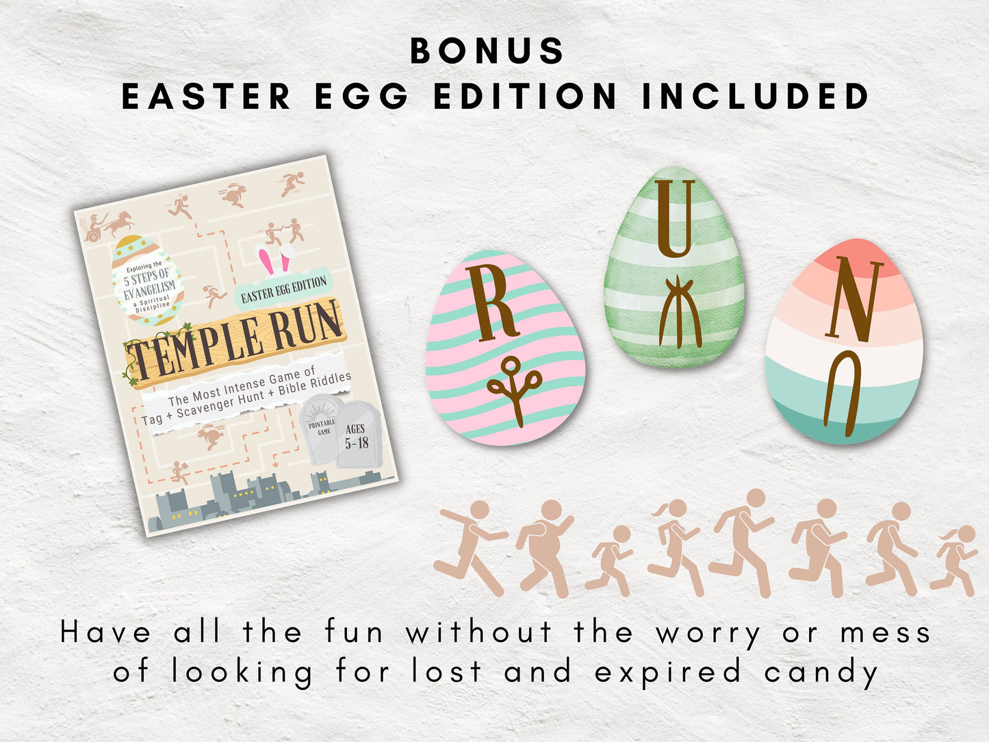 Temple Run | Scavenger Hunt Kit | Gospel of Salvation Tract | Church and Youth Ministry Game | Evangelism | Church Gospel Tract | Printable