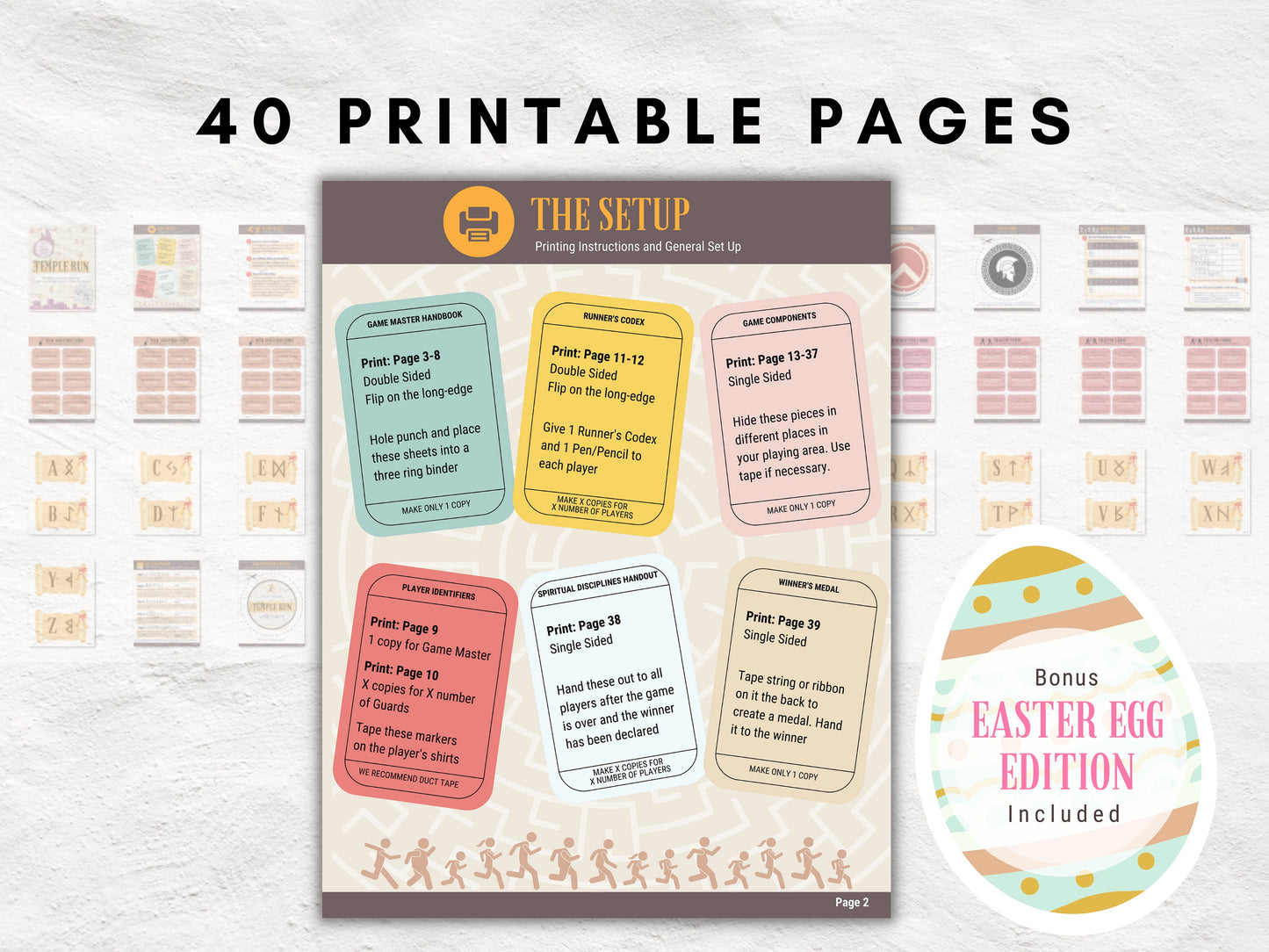 Temple Run | Scavenger Hunt Kit | Easter Egg Hunt | Children and Youth Ministry Game | Lectio Divina Spiritual Discipline | Printable