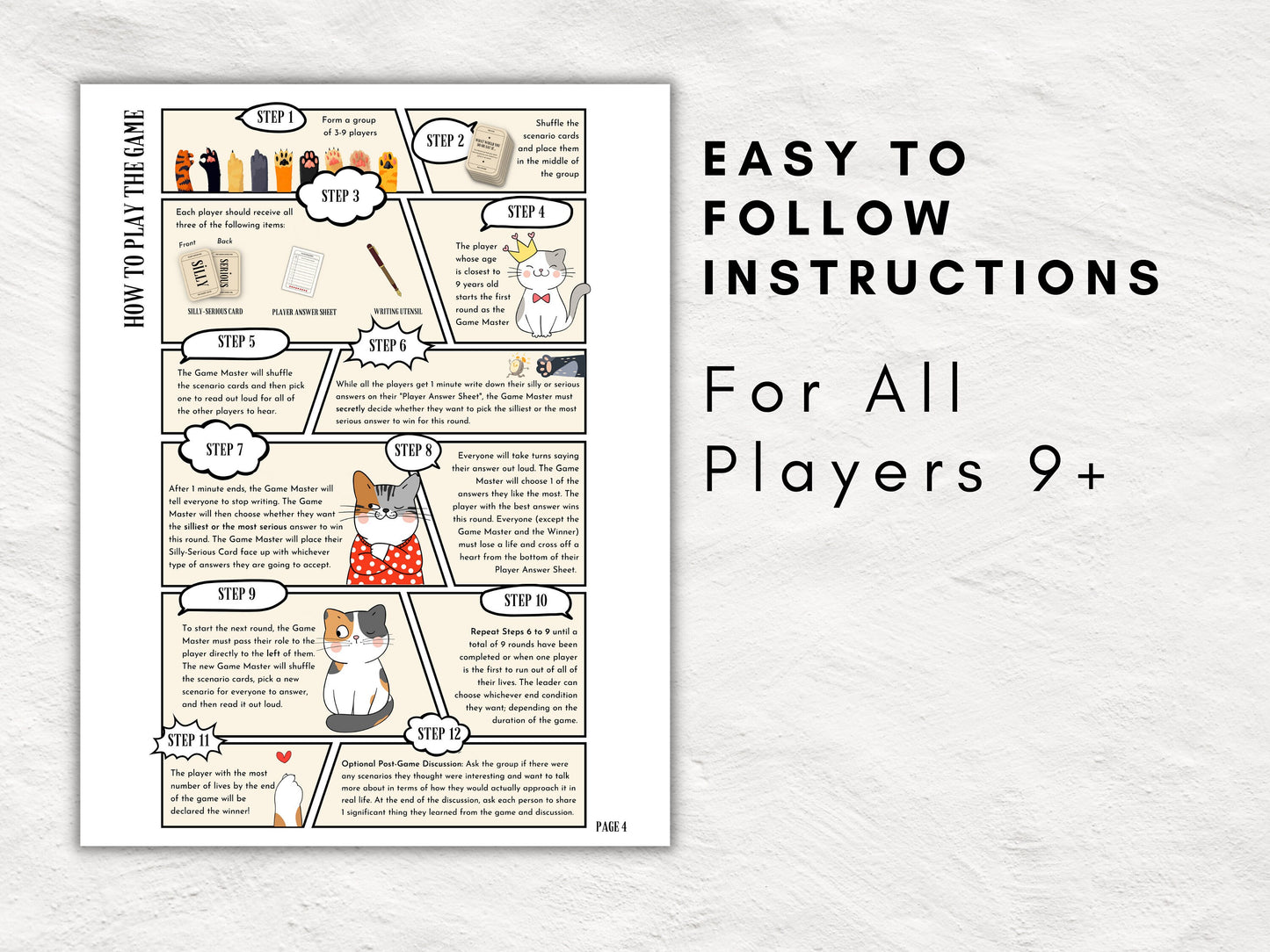 Nine Lives Real Life Redo | Card Game for Children, Youth, and Young Adults | Youth Group | Church Party Game | Icebreaker | Family Game