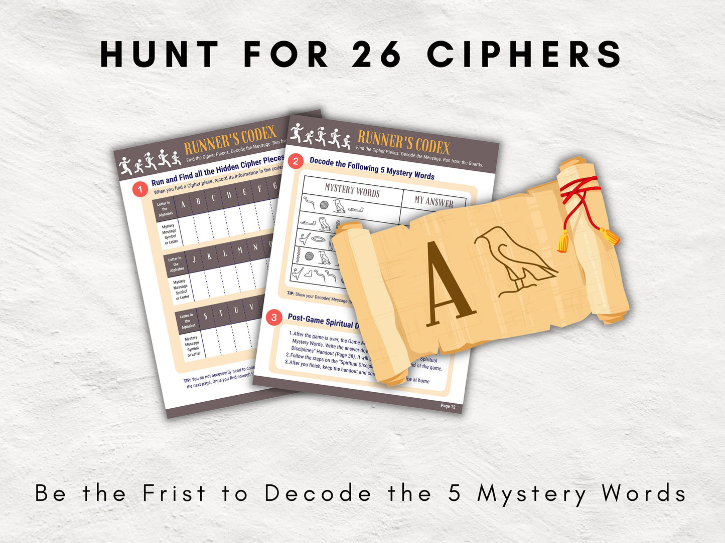 Temple Run | Scavenger Hunt Kit | Gospel of Salvation Tract | Church and Youth Ministry Game | Evangelism | Church Gospel Tract | Printable