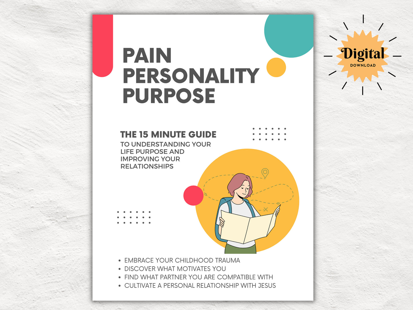 Life Purpose Workbook - Find Your Passion | Discover your Personality | Improve Your Relationships with God & Others | Printable PDF