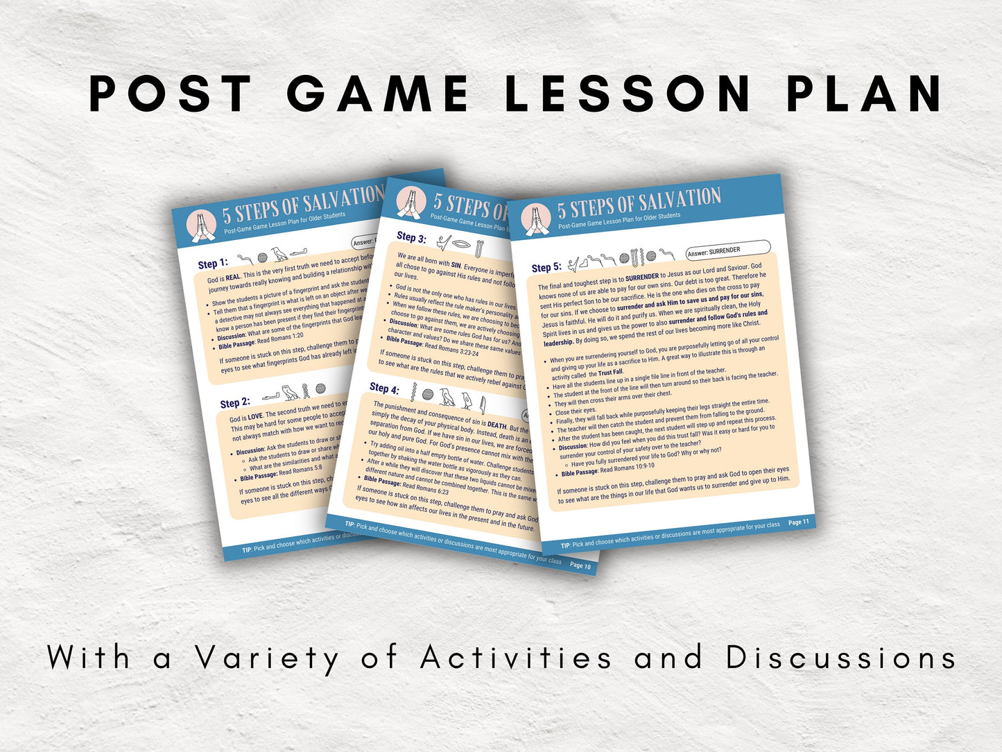 Fishing for Truth | Children and Youth Sunday School | 5 Steps of Salvation | Lesson and Game | Gospel Tract | Romans Road | Bible Lesson