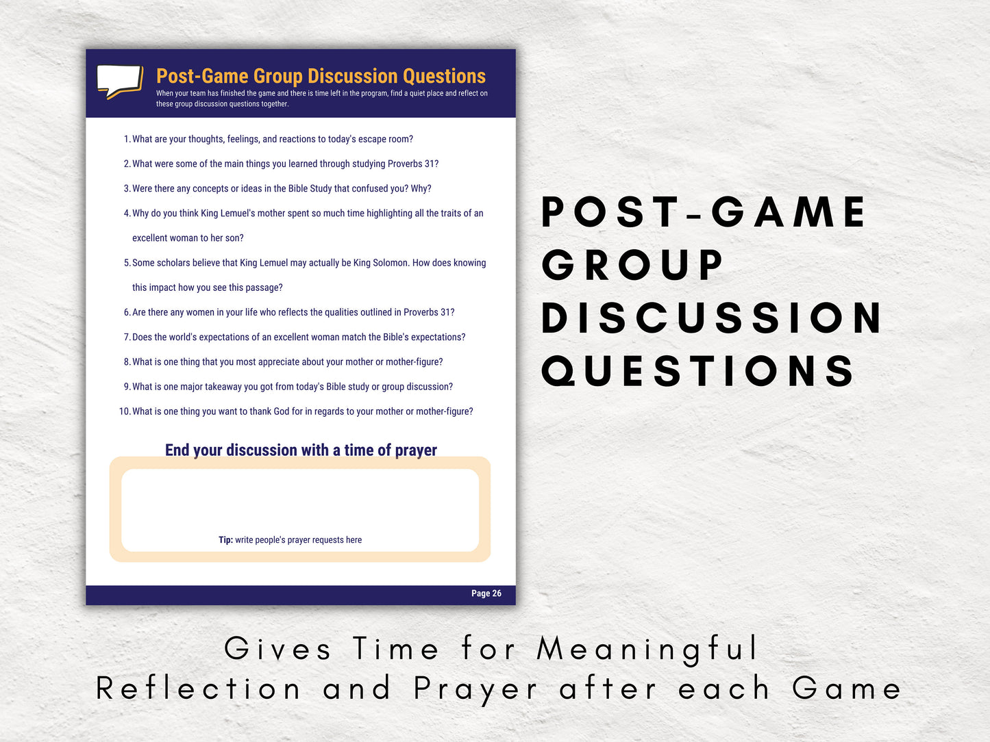Bible Study Escape Room Game | Mother's Day | Proverbs 31 | Escape Room Printable Kit for Teens & Adults | Youth Group Game | Church Game
