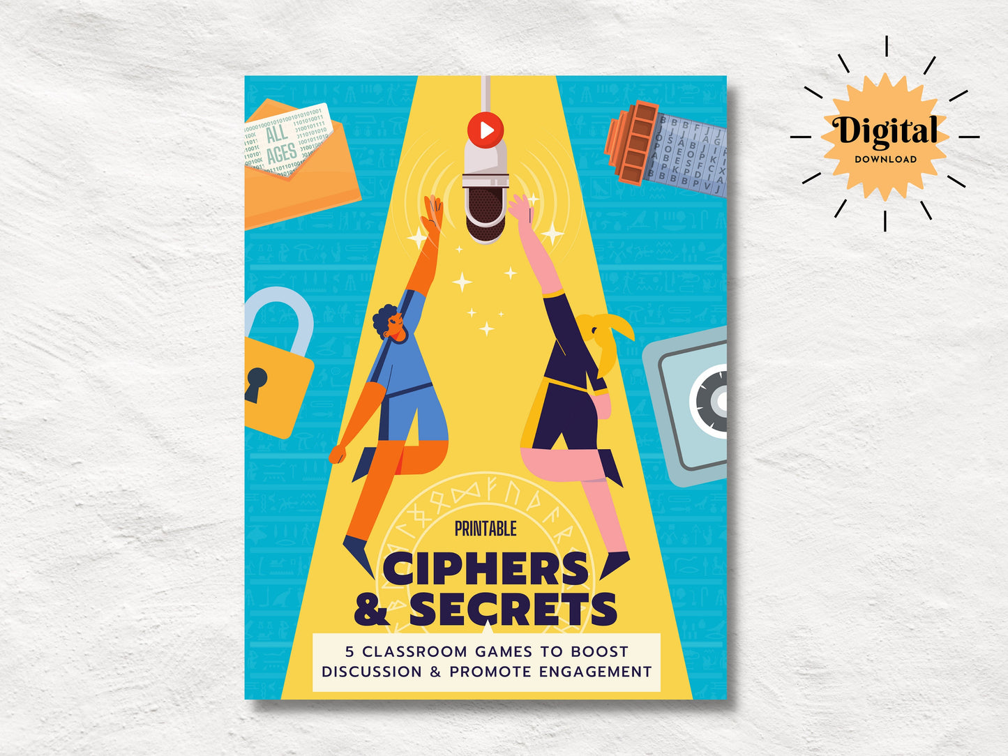 Classroom Discussion Games Bundle | Elementary, Middle, and High School Games to Boost Engagement and Learning | DIY Printable Escape Room
